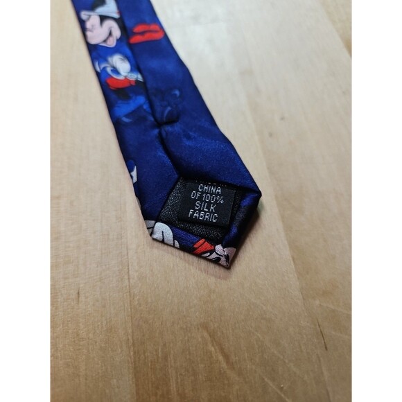 DISNEYLAND Resorts Mickey Steamboat Willie Fantasia Dancing Theme Tie Silk - Picture 8 of 12